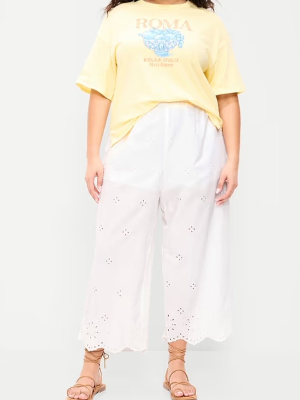 High-Waisted Cut Out Wide-Leg Pant (XXL)